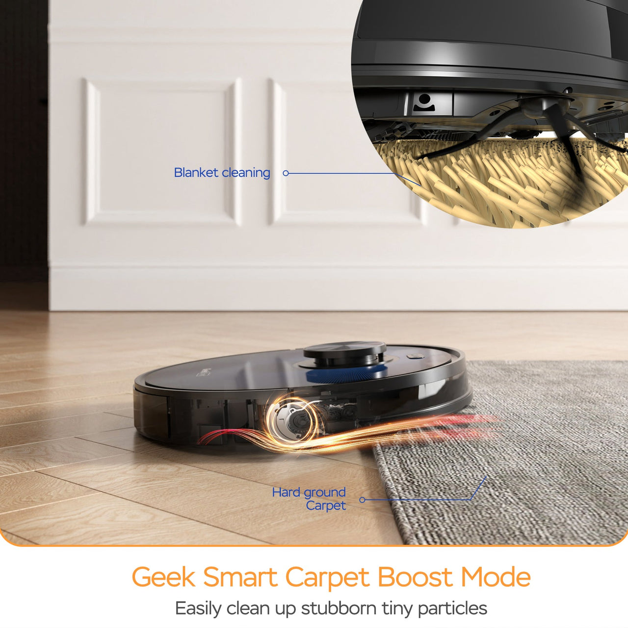 Geek Smart L7 Robot Vacuum Cleaner and Mop, LDS Navigation, Wi-Fi Connected APP, Selective Room Cleaning, MAX 2700 PA Suction, Ideal for Pets and Larger Home - InspiredGrabs.com