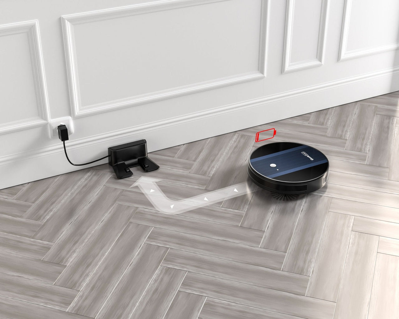 Geek Smart Robot Vacuum Cleaner G6 Plus, Ultra-Thin, 1800Pa Strong Suction, Automatic Self-Charging, Wi-Fi Connectivity, App Control, Custom Cleaning, Great for Hard Floors to Carpets - InspiredGrabs.com