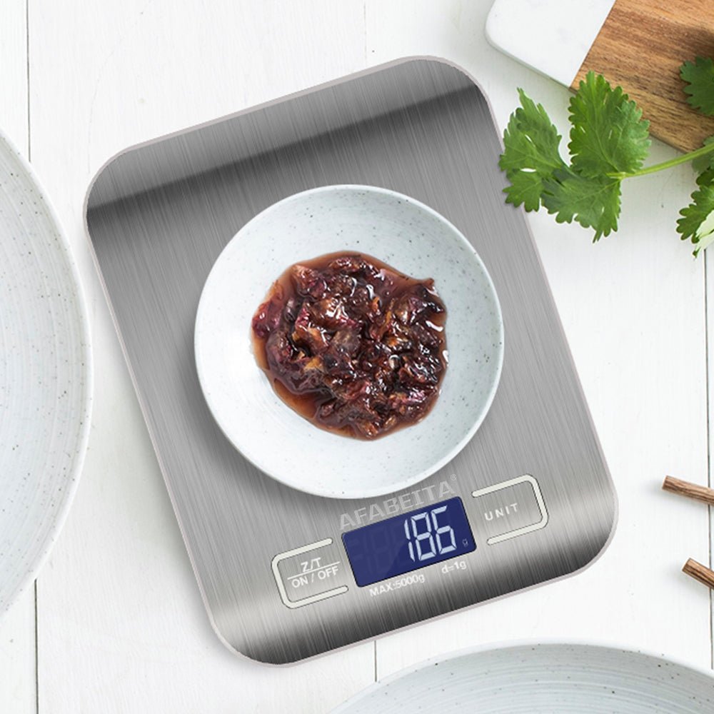 Digital Electronic Kitchen Food Diet Postal Scale Weight Balance 5KG 1g 11lb Kitchen Scales Stainless Steel Weighing for Food Diet Postal Balance Measuring LCD Precision Electronic - InspiredGrabs.com