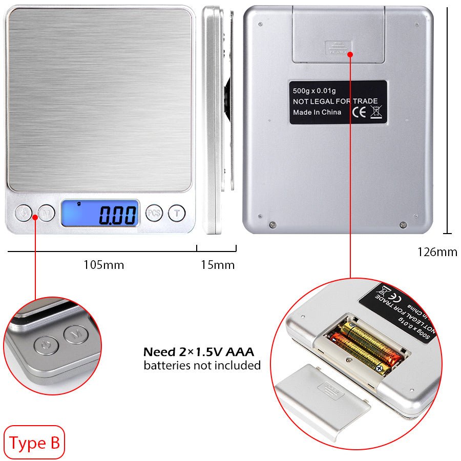 Digital Electronic Kitchen Food Diet Postal Scale Weight Balance 5KG 1g 11lb Kitchen Scales Stainless Steel Weighing for Food Diet Postal Balance Measuring LCD Precision Electronic - InspiredGrabs.com