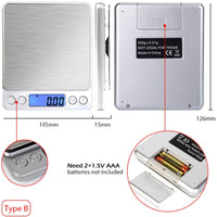 Thumbnail for Digital Electronic Kitchen Food Diet Postal Scale Weight Balance 5KG 1g 11lb Kitchen Scales Stainless Steel Weighing for Food Diet Postal Balance Measuring LCD Precision Electronic - InspiredGrabs.com