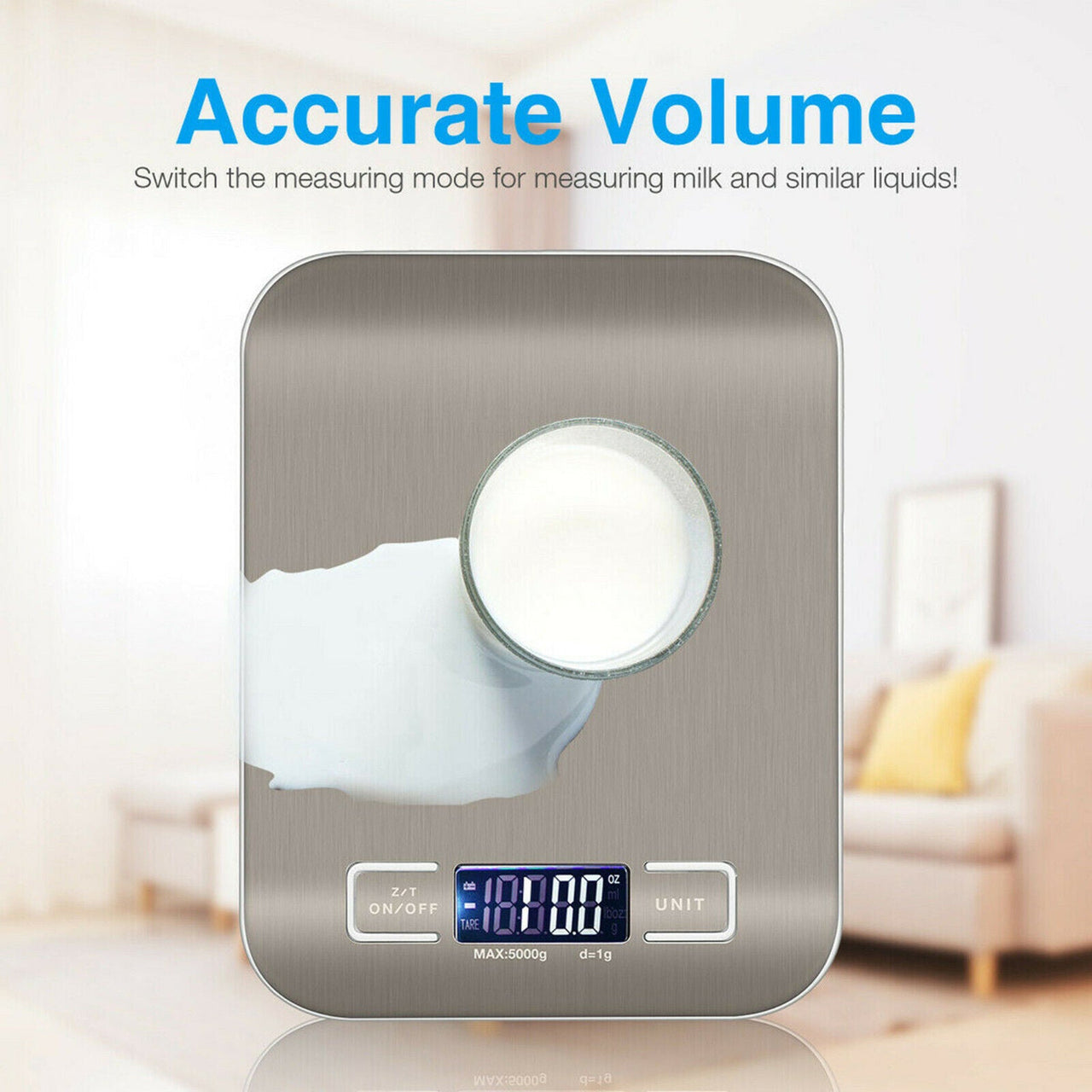 Digital Electronic Kitchen Food Diet Postal Scale Weight Balance 5KG 1g 11lb Kitchen Scales Stainless Steel Weighing for Food Diet Postal Balance Measuring LCD Precision Electronic - InspiredGrabs.com