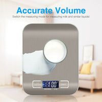 Thumbnail for Digital Electronic Kitchen Food Diet Postal Scale Weight Balance 5KG 1g 11lb Kitchen Scales Stainless Steel Weighing for Food Diet Postal Balance Measuring LCD Precision Electronic - InspiredGrabs.com