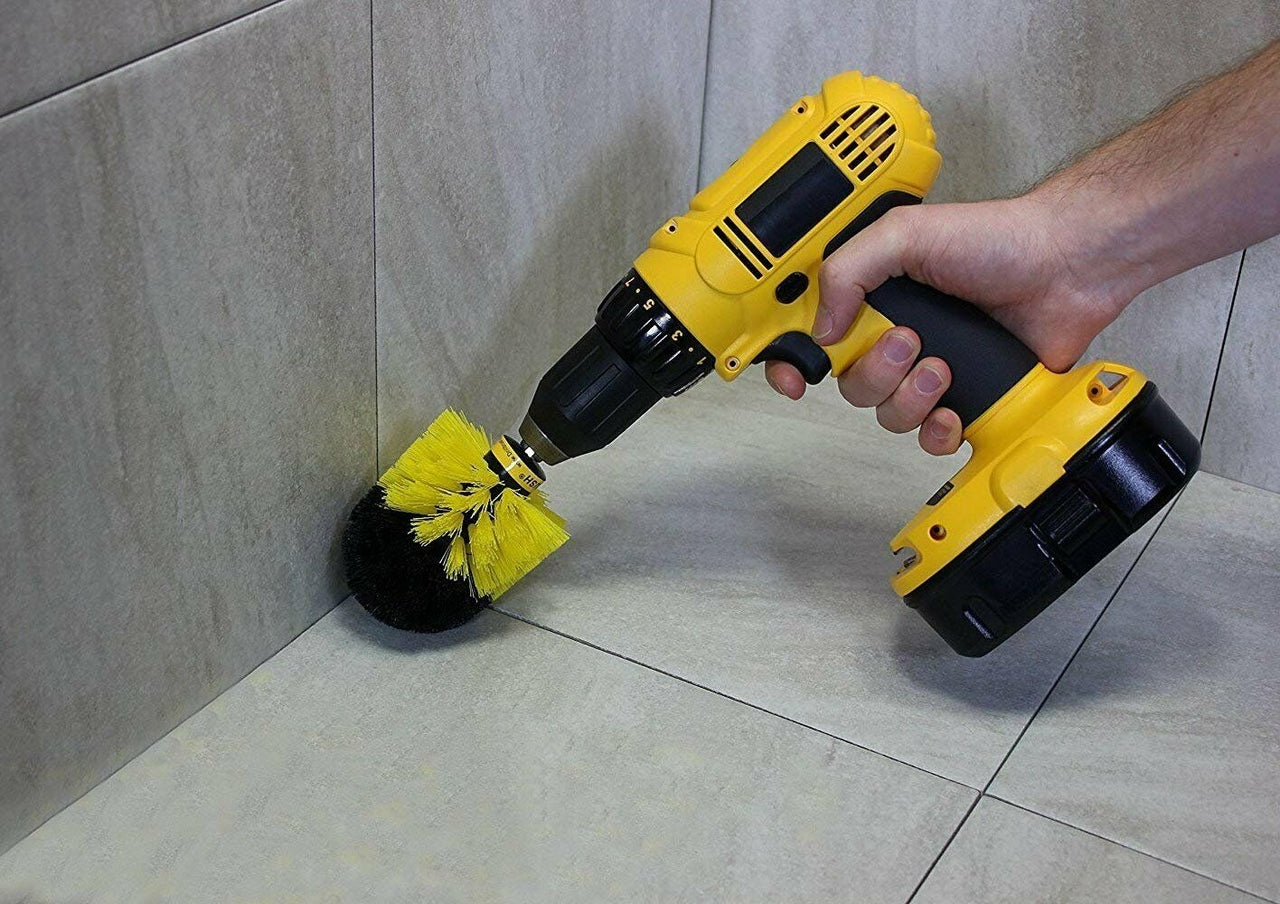 Drill Brush Set Power Scrubber Brushes for Car Wash Cleaning Carpet Tile Grout - InspiredGrabs.com