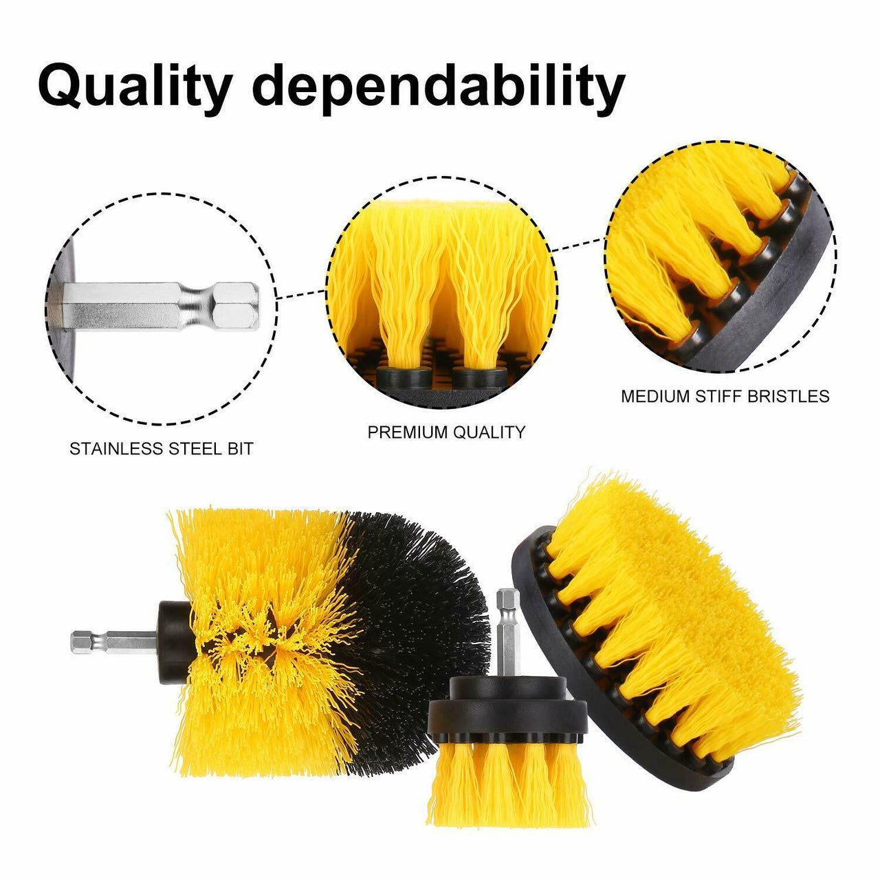 Drill Brush Set Power Scrubber Brushes for Car Wash Cleaning Carpet Tile Grout - InspiredGrabs.com