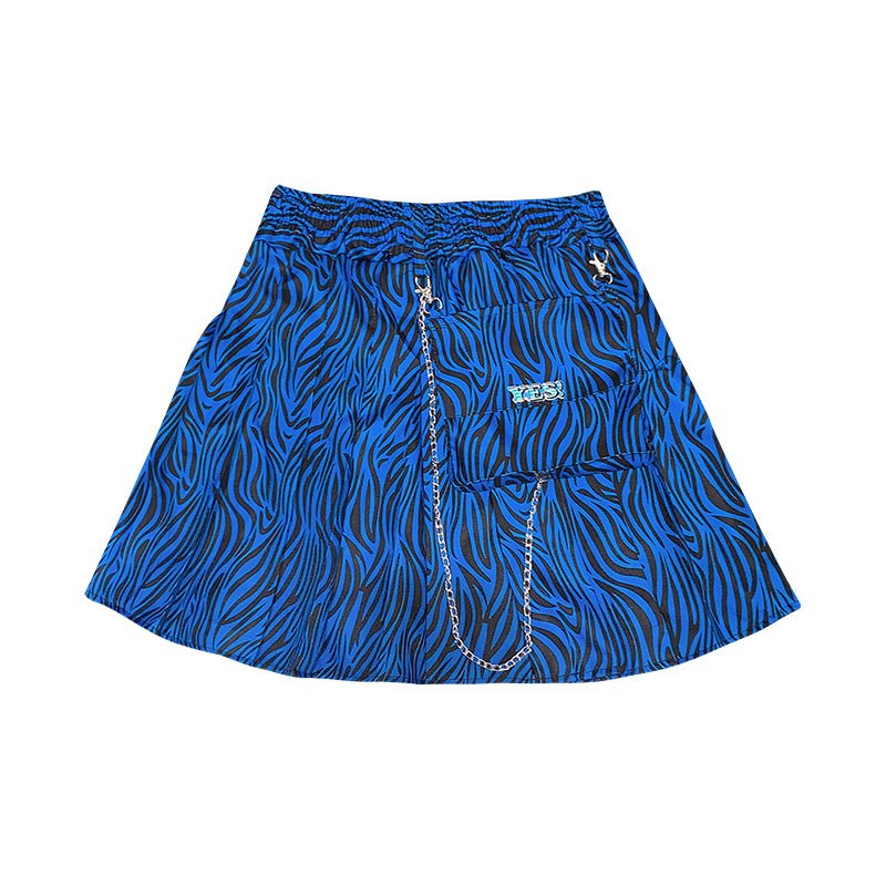 Get wild with our zebra print pleated skirt. - InspiredGrabs.com