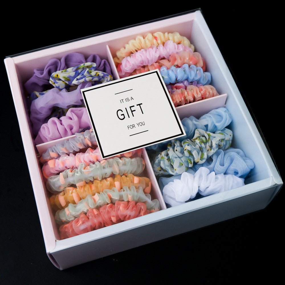 Girls' Popular Large Intestine Hair Rope Hair Tie Gift Box - InspiredGrabs.com