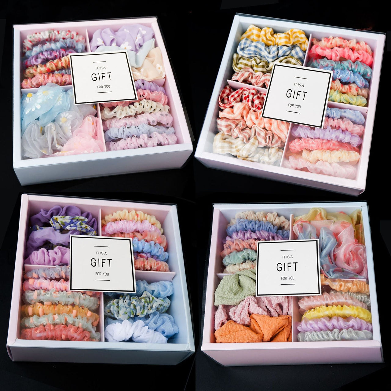 Girls' Popular Large Intestine Hair Rope Hair Tie Gift Box - InspiredGrabs.com