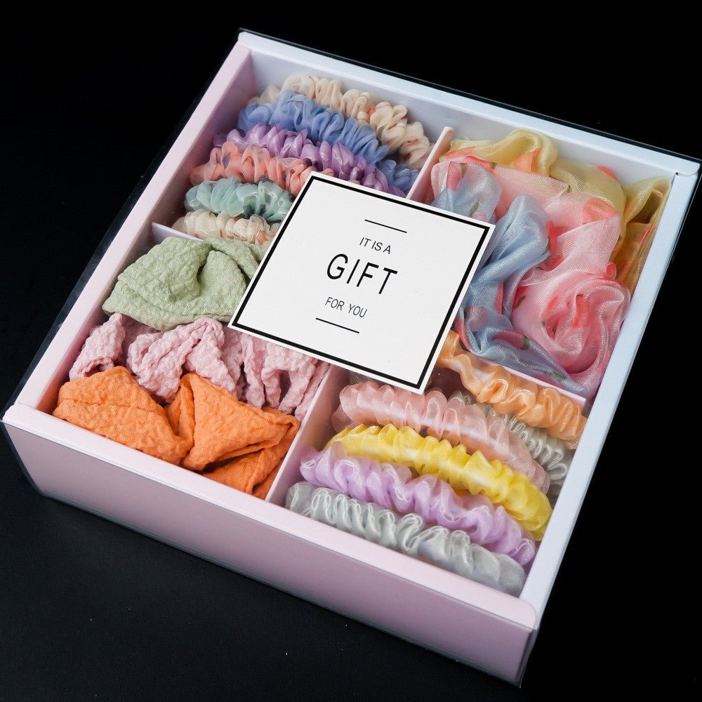 Girls' Popular Large Intestine Hair Rope Hair Tie Gift Box - InspiredGrabs.com