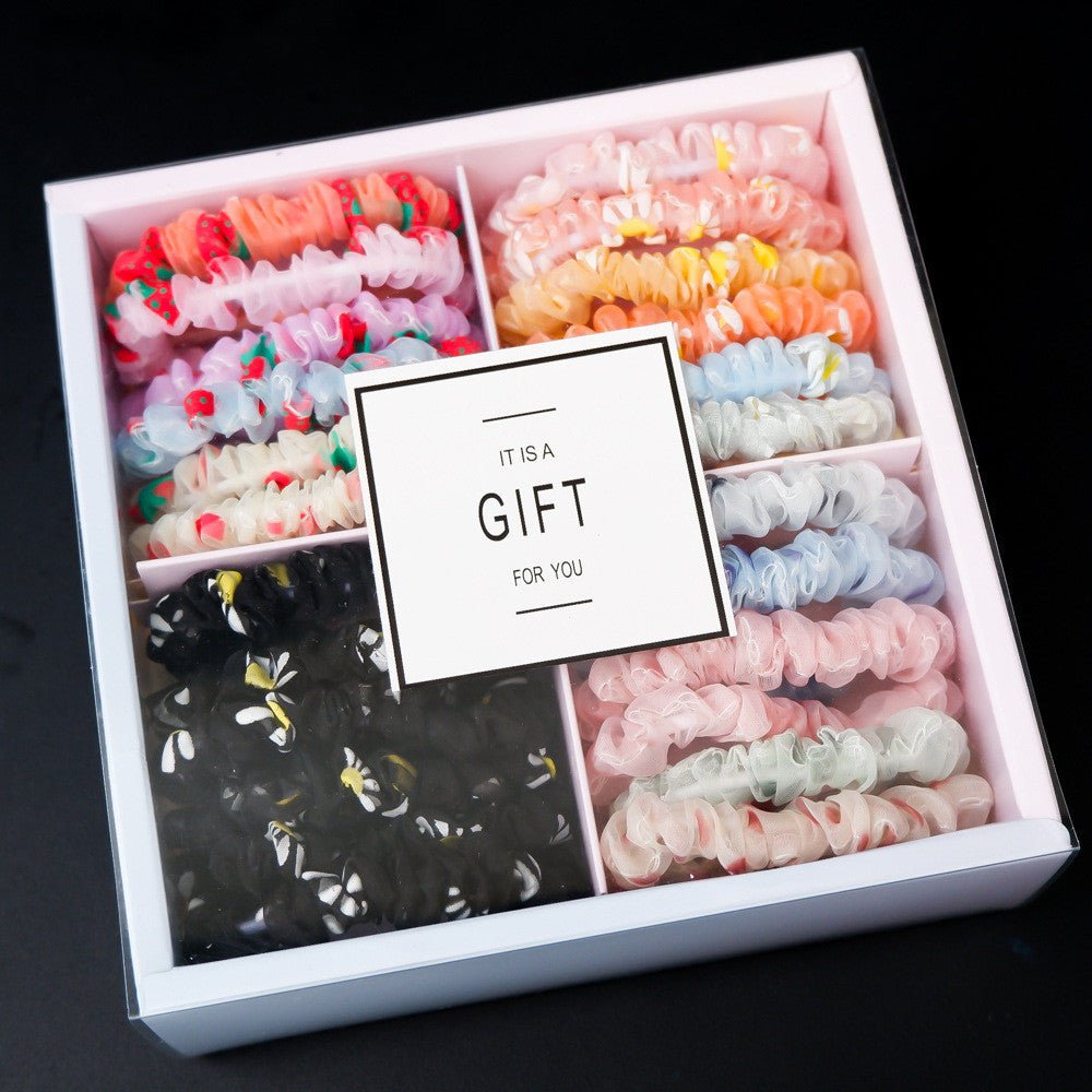 Girls' Popular Large Intestine Hair Rope Hair Tie Gift Box - InspiredGrabs.com