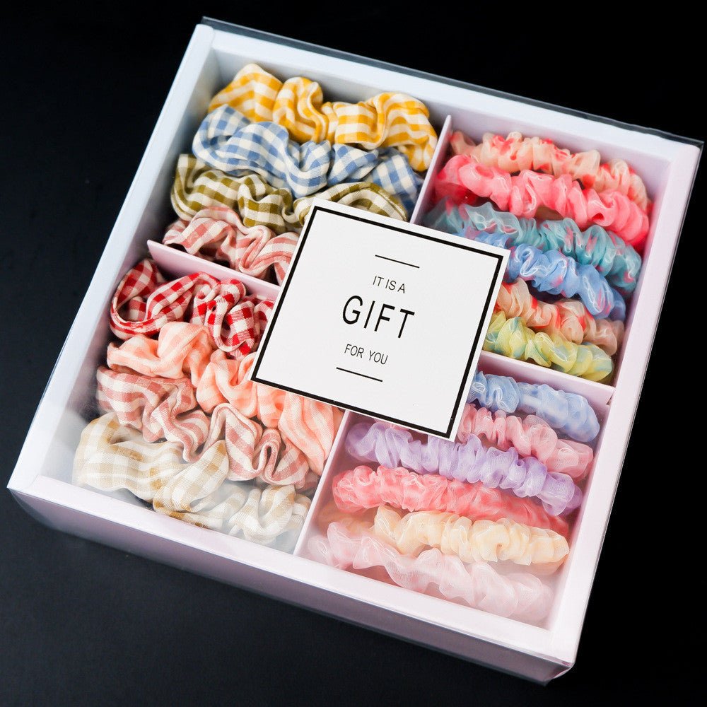 Girls' Popular Large Intestine Hair Rope Hair Tie Gift Box - InspiredGrabs.com