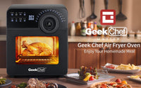 Thumbnail for GRILL Reinigung Geek Chef Air Fryer Oven Toaster 4-Slice Toaster Convection Airfryer Countertop Oven, Roast, Reheat,Fry Oil-Free, 4 Accessories & Recipes Included 14.7 Quart - InspiredGrabs.com