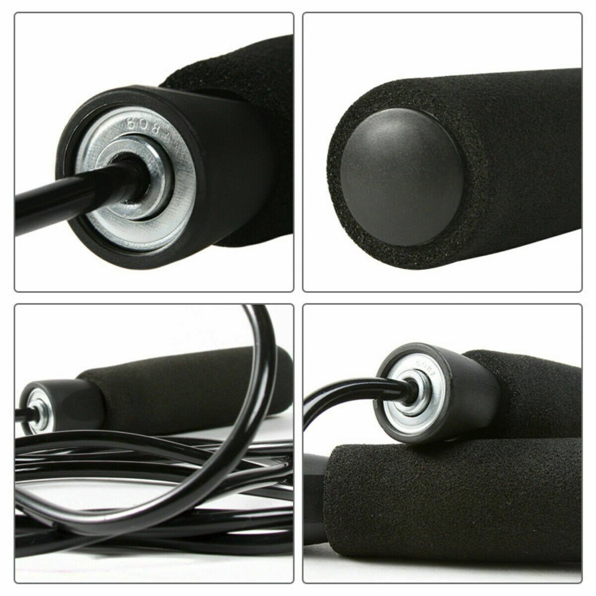Gym Aerobic Exercise Boxing Skipping Jump Rope Adjustable Bearing Speed Fitness Bearing Jump Rope Tangle-free Jumping Rope Speed Equipments Skipping Adjustable Skipping Rope - InspiredGrabs.com