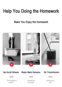 Thumbnail for Hand-free Double Drive 360 Degree Rotation Squeeze Floor Cleaning Rotating Mops Bucket - InspiredGrabs.com