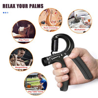 Thumbnail for Hand Grip Adjustable Trainer Gripper Strengthener Gym Strength Exerciser Adjustable Heavy Gripper Fitness Hand Exerciser Grip Wrist Training Increase Strength Spring Finger Pinch Carpal Expander - InspiredGrabs.com