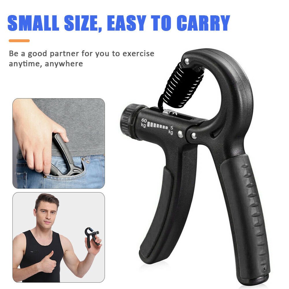 Hand Grip Adjustable Trainer Gripper Strengthener Gym Strength Exerciser Adjustable Heavy Gripper Fitness Hand Exerciser Grip Wrist Training Increase Strength Spring Finger Pinch Carpal Expander - InspiredGrabs.com