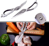 Thumbnail for Heavy Duty Kitchen Scissors Kitchen Shears Come Apart Multi-function Stainless Steel Utility Food Cooking Scissors with Non-slip Handle - InspiredGrabs.com