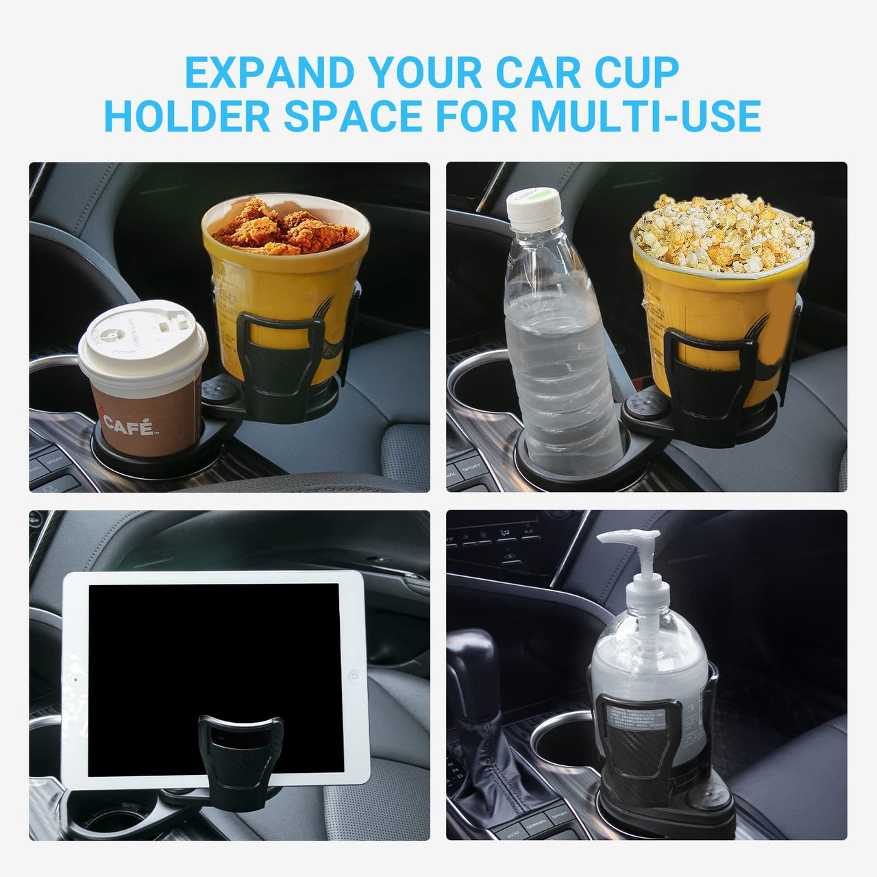 High-quality Car Drinking Bottle Holder 360 Degrees Rotatable Water Cup Holder Sunglasses Phone Organizer Storage Car Interior Accessories - InspiredGrabs.com