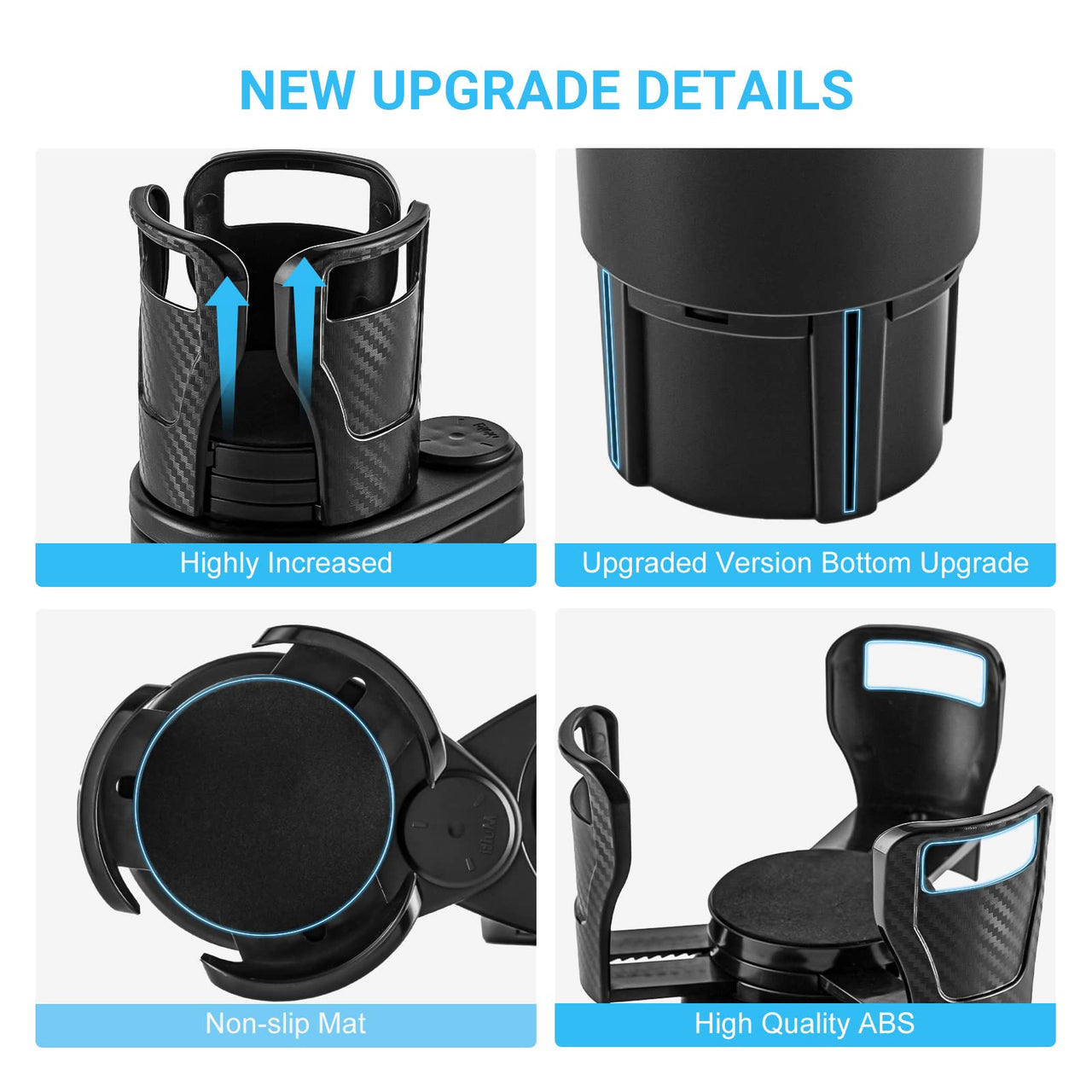 High-quality Car Drinking Bottle Holder 360 Degrees Rotatable Water Cup Holder Sunglasses Phone Organizer Storage Car Interior Accessories - InspiredGrabs.com