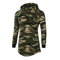 Thumbnail for High Quality Mid-Length Hooded Pullover Camouflage Sports T-Shirt - InspiredGrabs.com