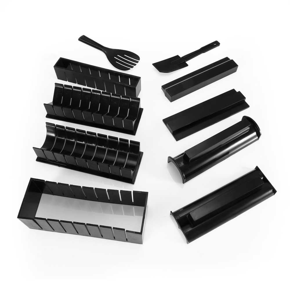 High-quality Plastic Manual Sushi Making Tool Kit with 5 Sushi Roll Molds - InspiredGrabs.com