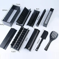 Thumbnail for High-quality Plastic Manual Sushi Making Tool Kit with 5 Sushi Roll Molds - InspiredGrabs.com