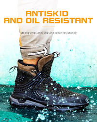 Thumbnail for High-top Safety Shoes Construction Protective Footwear Men Steel Toe Shoes Breathable Hiking Boots Puncture Proof Work Boots - InspiredGrabs.com