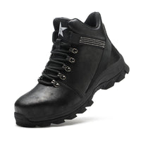 Thumbnail for High-top Safety Shoes Construction Protective Footwear Men Steel Toe Shoes Breathable Hiking Boots Puncture Proof Work Boots - InspiredGrabs.com