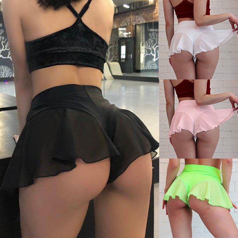 High Waist Solid Color Milk Silk Thong - InspiredGrabs.com