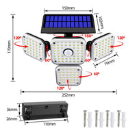 Thumbnail for 144 LED Solar Power PIR Motion Sensor Light 4-Head Outdoor Security Waterproof - InspiredGrabs.com