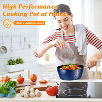 Thumbnail for Induction Saucepan with Lid, 18cm 1.5L Milk Pan Nonstick Saucepan, Aluminum Ceramic Coating Cooking Pot - PFOA Free with Stainless Steel Handle, Suitable for All Hobs Types - InspiredGrabs.com