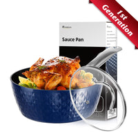 Thumbnail for Induction Saucepan with Lid, 20cm 1.8L Milk Pan Nonstick Saucepan, Aluminum Ceramic Coating Cooking Pot - PFOA Free with Stainless Steel Handle, Suitable for All Hobs Types - InspiredGrabs.com