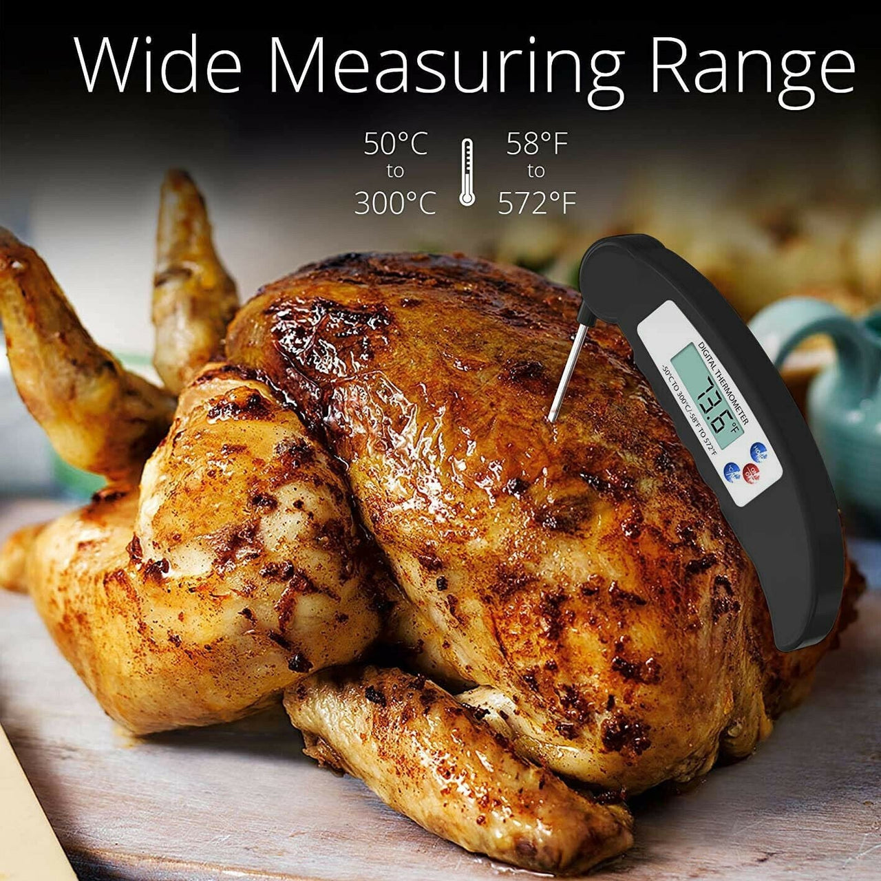 Instant-read Meat Thermometer Digital Electronic Food Temp Kitchen Cooking Grill - InspiredGrabs.com