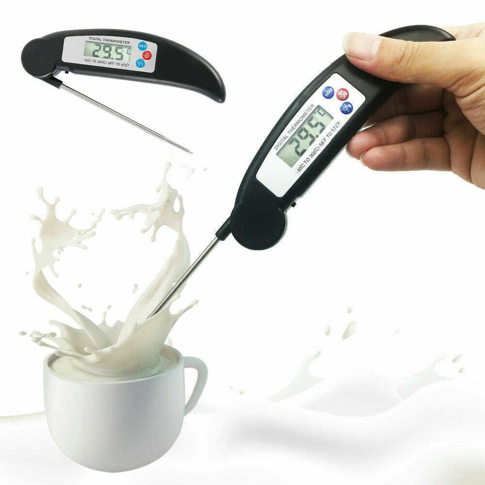 Instant-read Meat Thermometer Digital Electronic Food Temp Kitchen Cooking Grill - InspiredGrabs.com