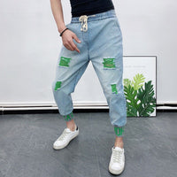 Thumbnail for Introducing Cutting-edge Men's Jeans with Fashionable Distressed Details - InspiredGrabs.com