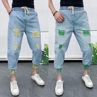 Thumbnail for Introducing Cutting-edge Men's Jeans with Fashionable Distressed Details - InspiredGrabs.com