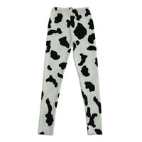 Thumbnail for Introducing our sleek and stylish Cow Black Spot Tight Leggings - InspiredGrabs.com