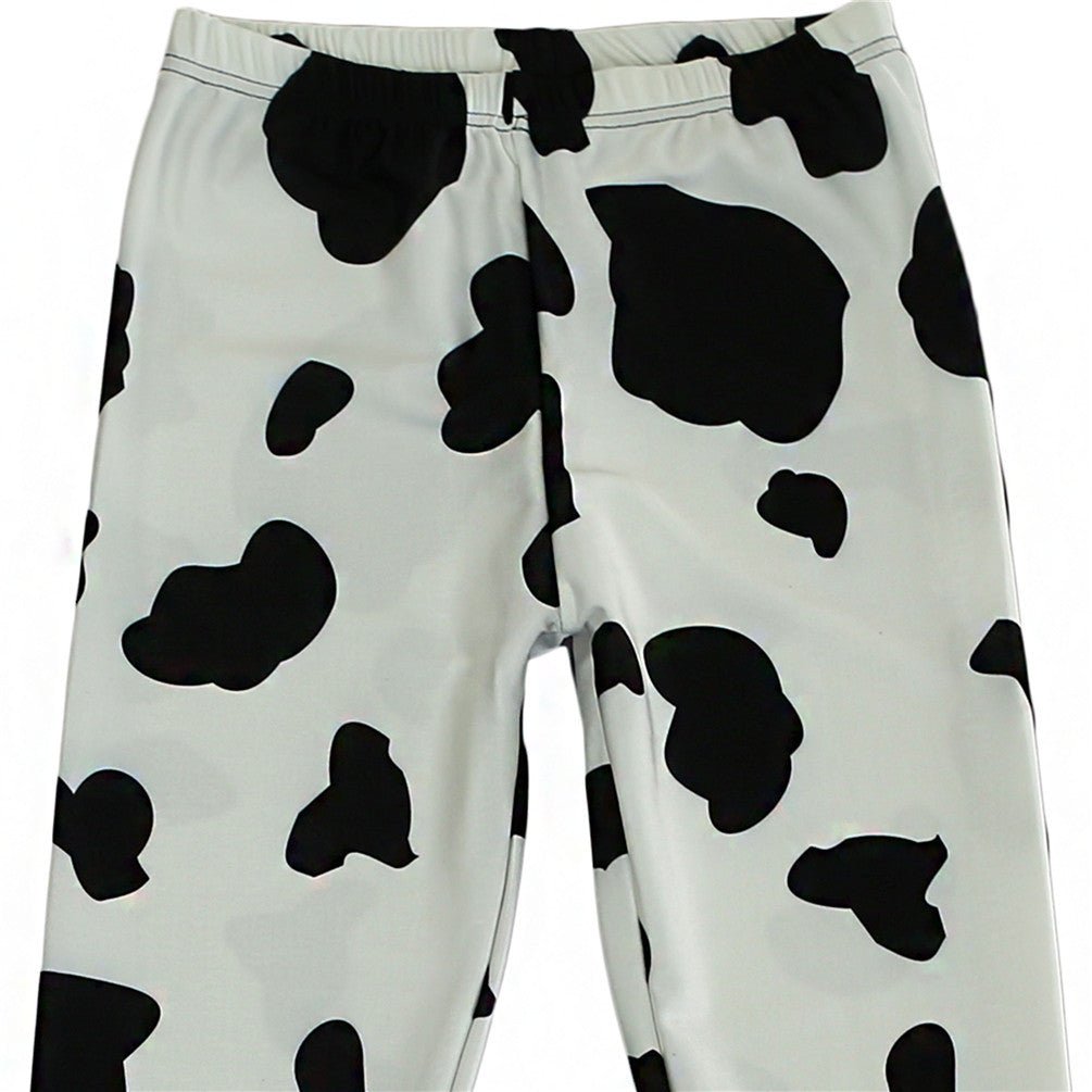 Introducing our sleek and stylish Cow Black Spot Tight Leggings - InspiredGrabs.com