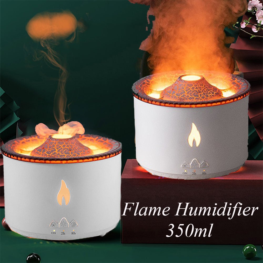 2022 New Creative Ultrasonic Essential Oil Humidifier Volcano Aromatherapy Machine Spray Jellyfish Air Flame Humidifier Diffuser - InspiredGrabs.com