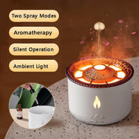 Thumbnail for 2022 New Creative Ultrasonic Essential Oil Humidifier Volcano Aromatherapy Machine Spray Jellyfish Air Flame Humidifier Diffuser - InspiredGrabs.com