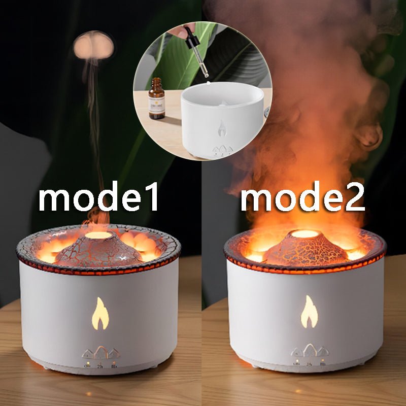 2022 New Creative Ultrasonic Essential Oil Humidifier Volcano Aromatherapy Machine Spray Jellyfish Air Flame Humidifier Diffuser - InspiredGrabs.com