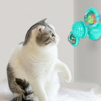 Thumbnail for New Windmill Cat Toys Fidget Spinner for Kitten with LED and Catnip Ball - InspiredGrabs.com