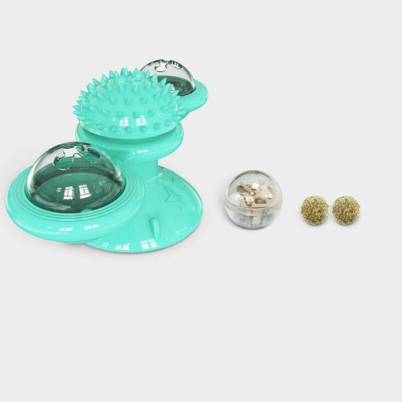 New Windmill Cat Toys Fidget Spinner for Kitten with LED and Catnip Ball - InspiredGrabs.com