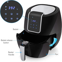 Thumbnail for 7QT Digital Air Fryer Non Stick Fry Basket Electric Oilless Kitchen Hot Air Frying Convection Multi Cooker - InspiredGrabs.com