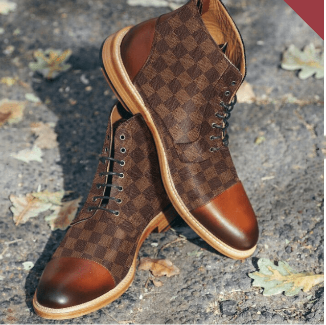 Spring New Low Heel Front Lace Up Low Tube Martin Boots for Men - InspiredGrabs.com