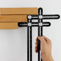 Thumbnail for Aluminum Alloy Six-fold Ruler Ceramic Tile Hole Locator - InspiredGrabs.com