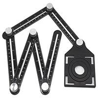 Thumbnail for Aluminum Alloy Six-fold Ruler Ceramic Tile Hole Locator - InspiredGrabs.com