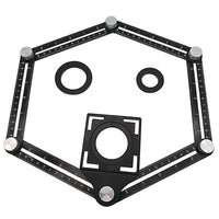 Thumbnail for Aluminum Alloy Six-fold Ruler Ceramic Tile Hole Locator - InspiredGrabs.com