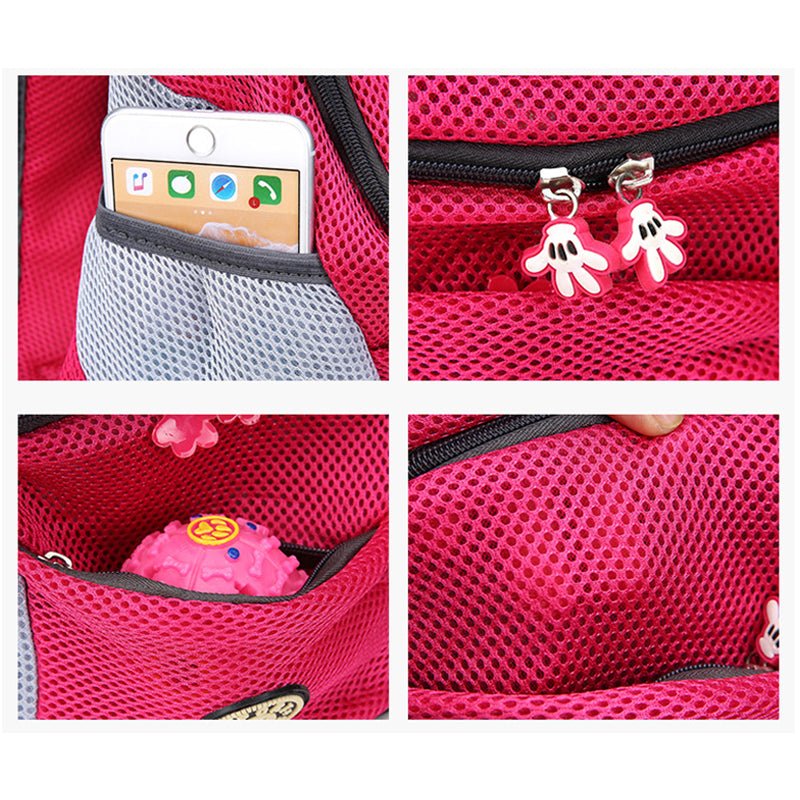 Pet Dog Carrier Bag Carrier for Dogs Backpack Out Double Shoulder Portable Travel Backpack Outdoor Pet Dog Carrier Bag Mesh - InspiredGrabs.com