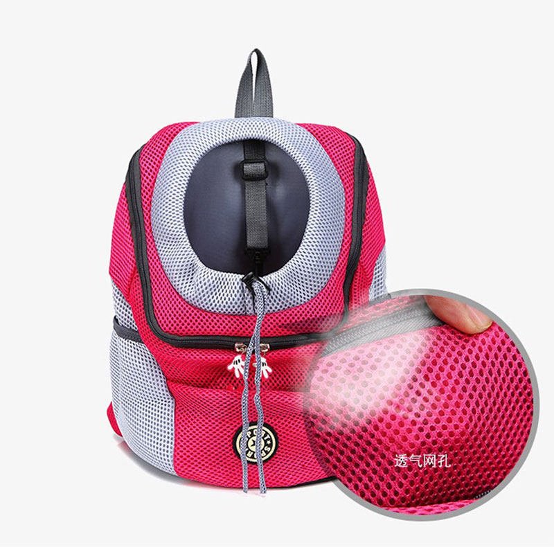 Pet Dog Carrier Bag Carrier for Dogs Backpack Out Double Shoulder Portable Travel Backpack Outdoor Pet Dog Carrier Bag Mesh - InspiredGrabs.com